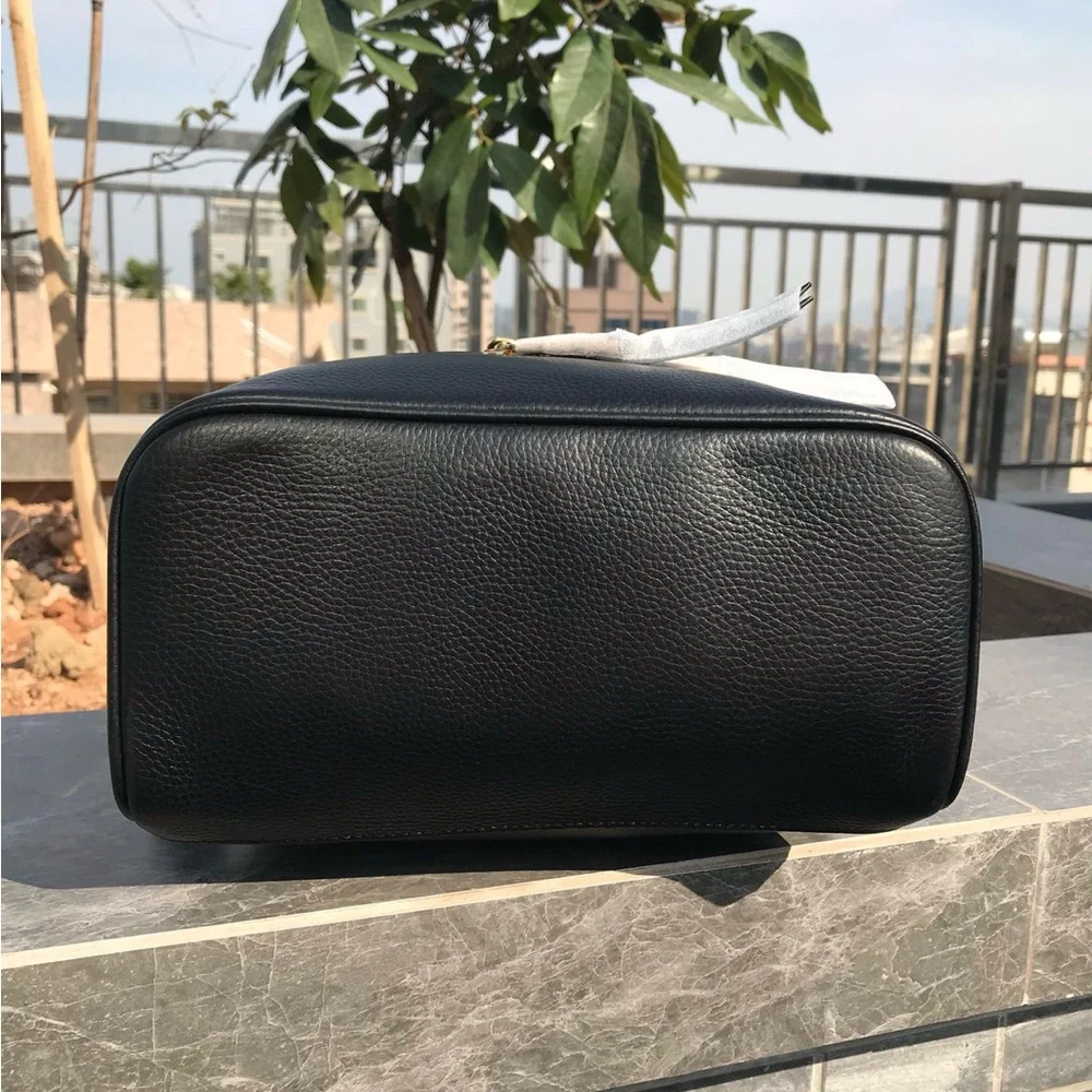 Michael Kors Black and Gold Leather Crossbody Bag - Picture 6 of 6